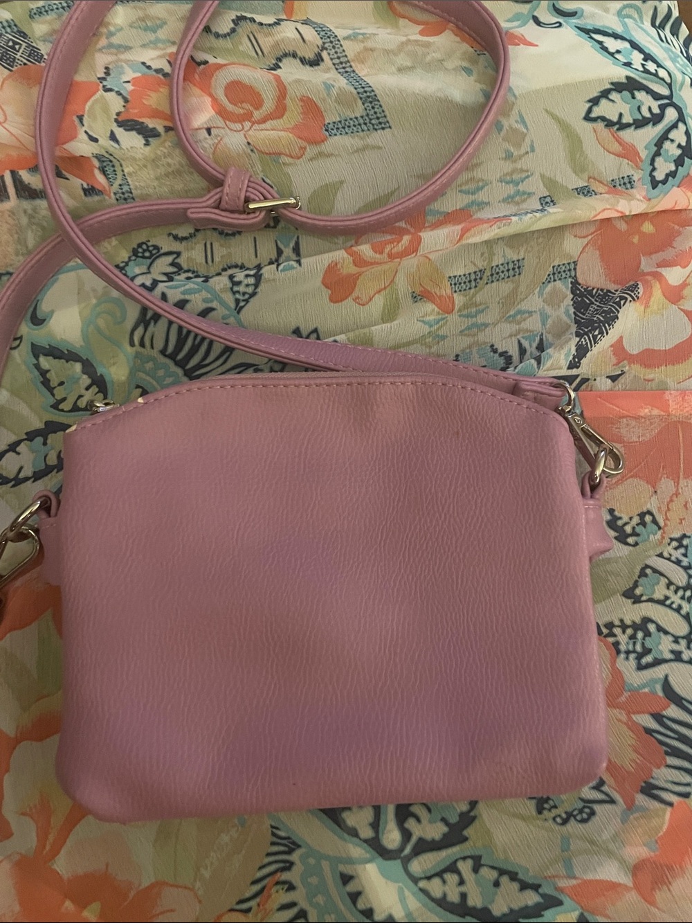 Compact Pink Crossbody Bag with Adjustable Strap